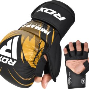 RDX IMMAF Approved Shooter Grappling Gloves Golden